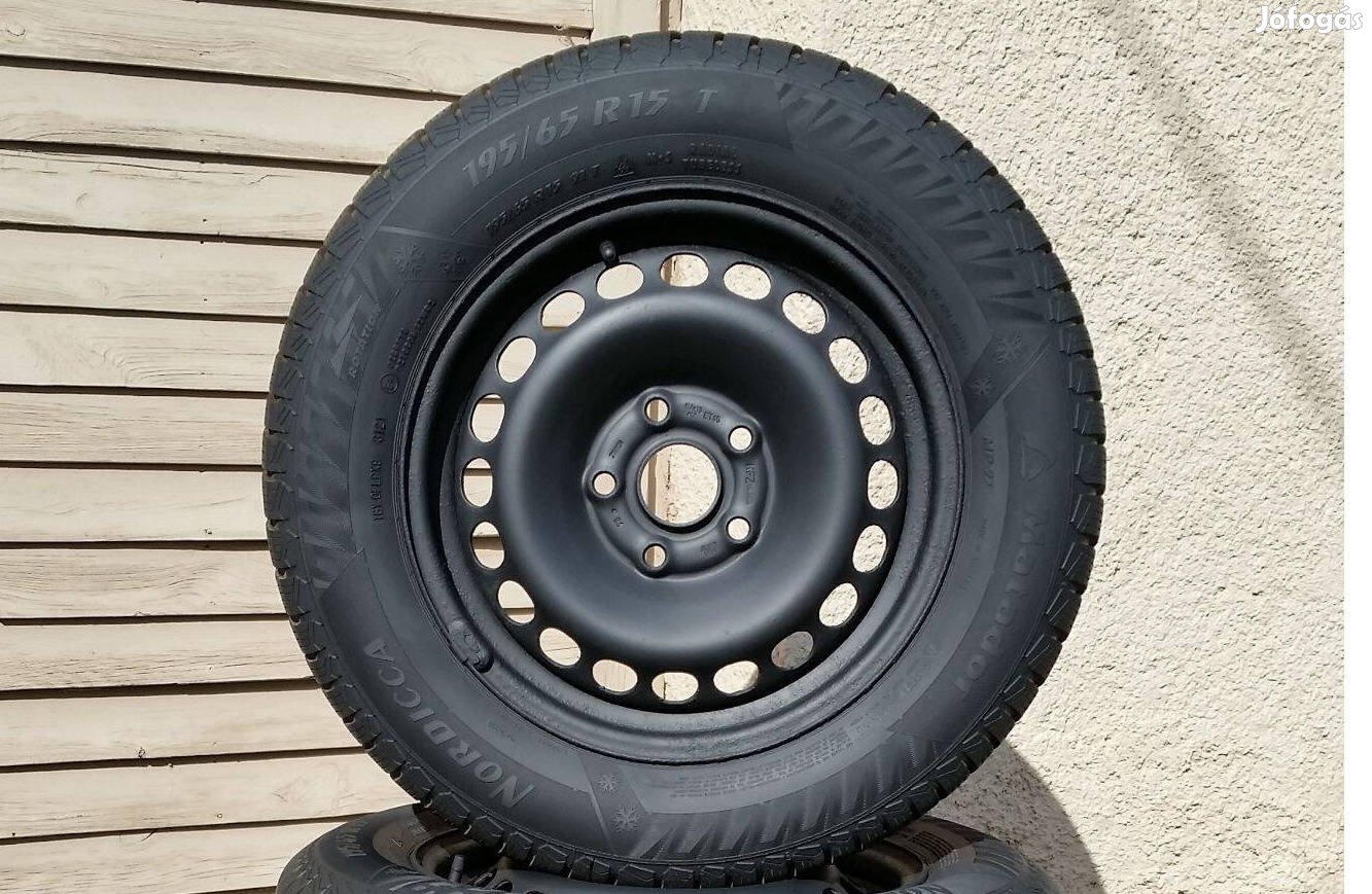 5x112 R15 Volkswagen Felni új téli gumival 195/65 Audi Skoda Seat