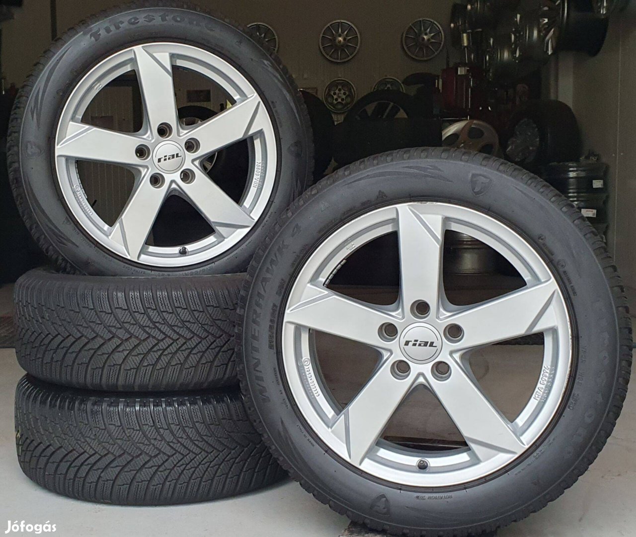 5x112 Rial alufelni Firestone 215/55 R17 téli gumik /K128