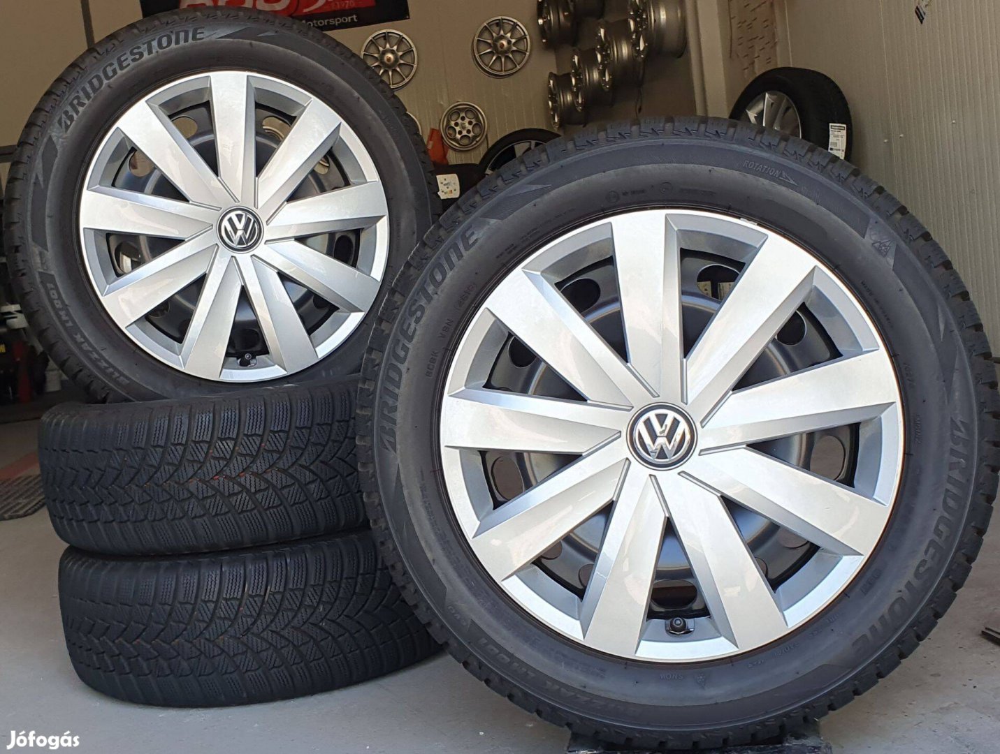 5x112 Volkswagen lemezfelni 205/55 R16 téli gumik +dísztárcsa /K255