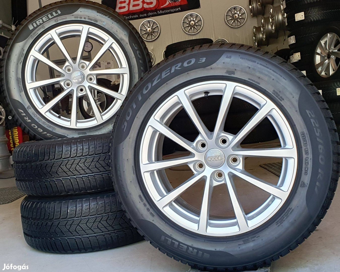 5x112 gyári Audi A6 alufelni 225/60 R17 új/demó téli gumik /K251