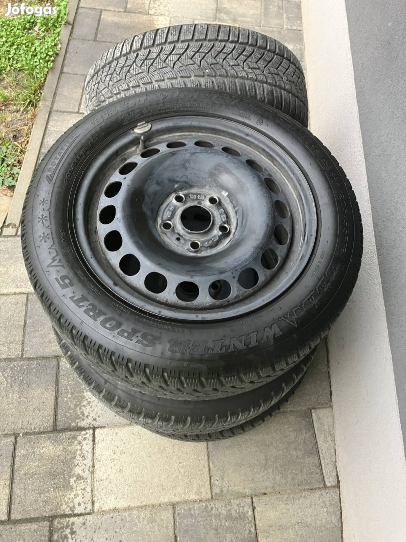 5x112 r16 vw lemezfelni jó téligumival 