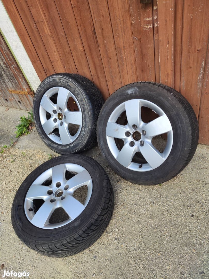 5x112 újszerű pótkerek Audi VW R15 és R16, emelő készlet