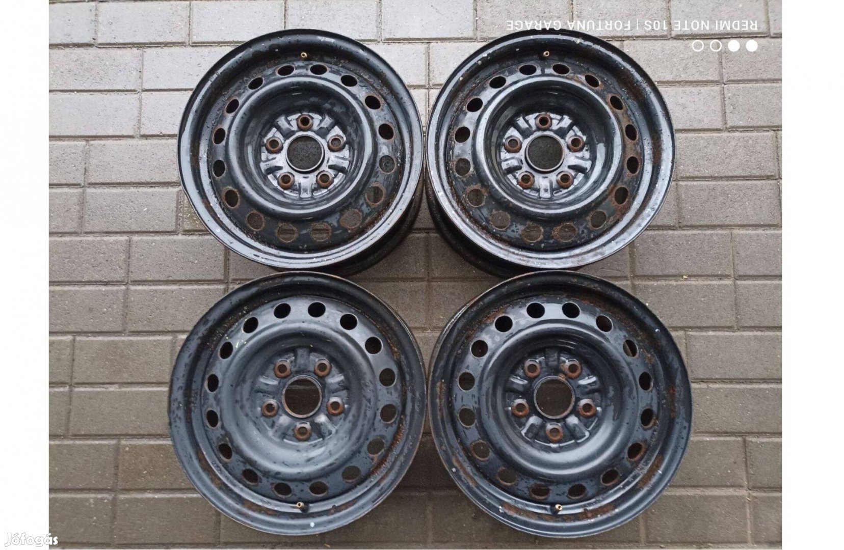 5x114.3 15" Mazda / Toyota használt lemezfelni garnitúra (R574)