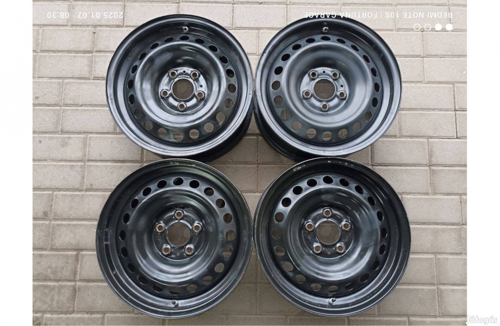 5x114,3 16" Nissan újszerű lemezfelni garnitúra +Tpms (R552)