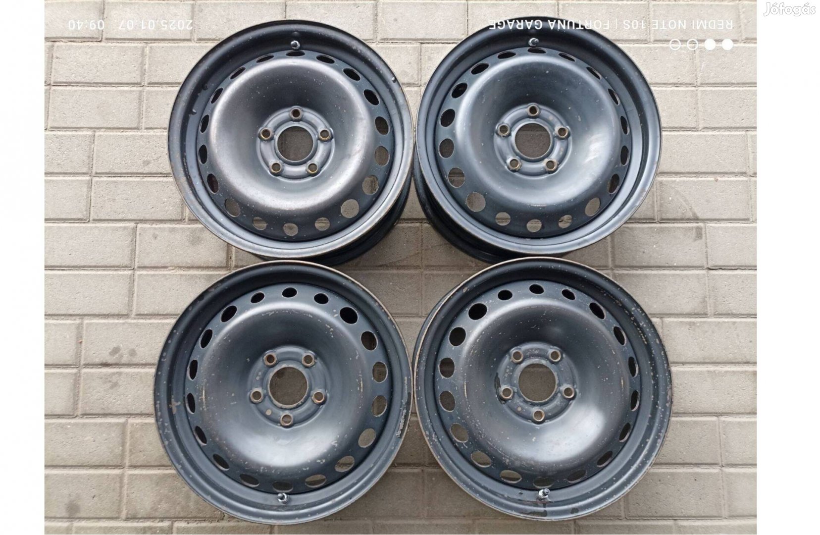 5x114,3 16" Renault használt lemezfelni garnitúra +Tpms (R550)