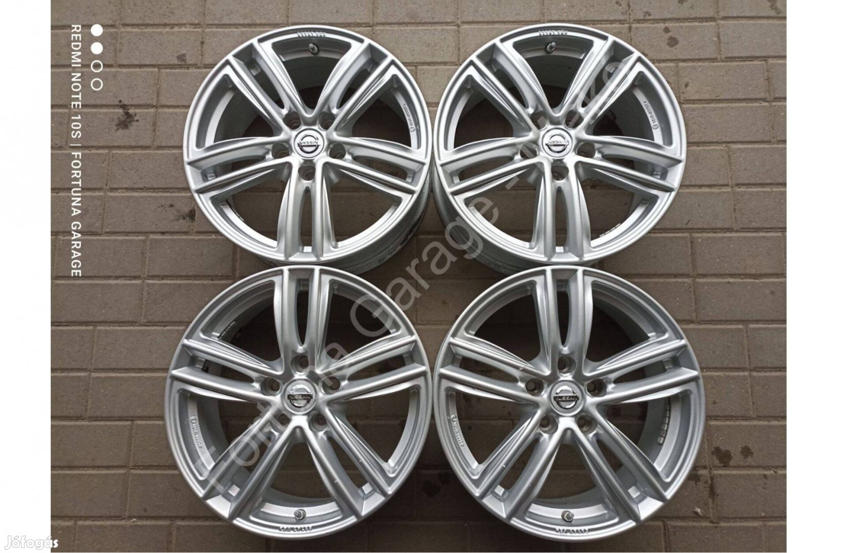 5x114,3 17" Brock RC27 (Nissan) használt alufelni garnitúra +Tpms