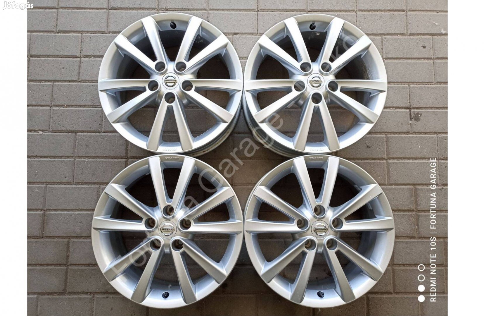 5x114.3 17" Nissan használt alufelni garnitúra +Tpms