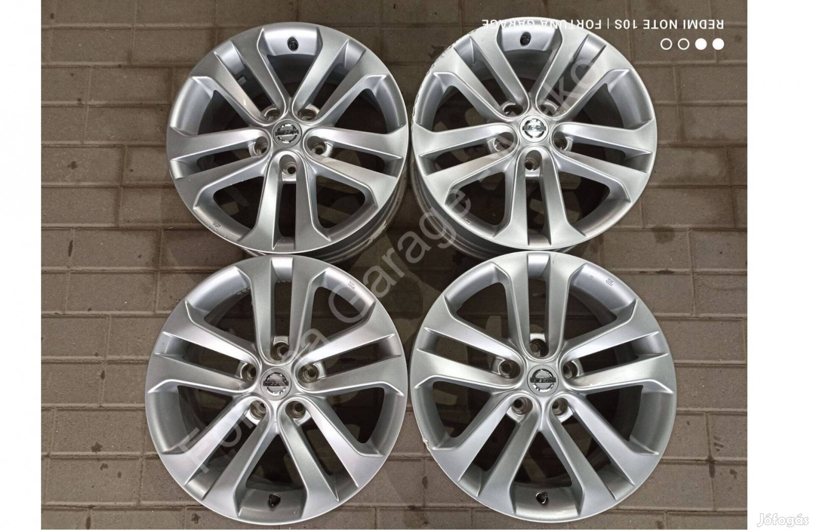 5x114.3 17" Nissan használt alufelni garnitúra +Tpms