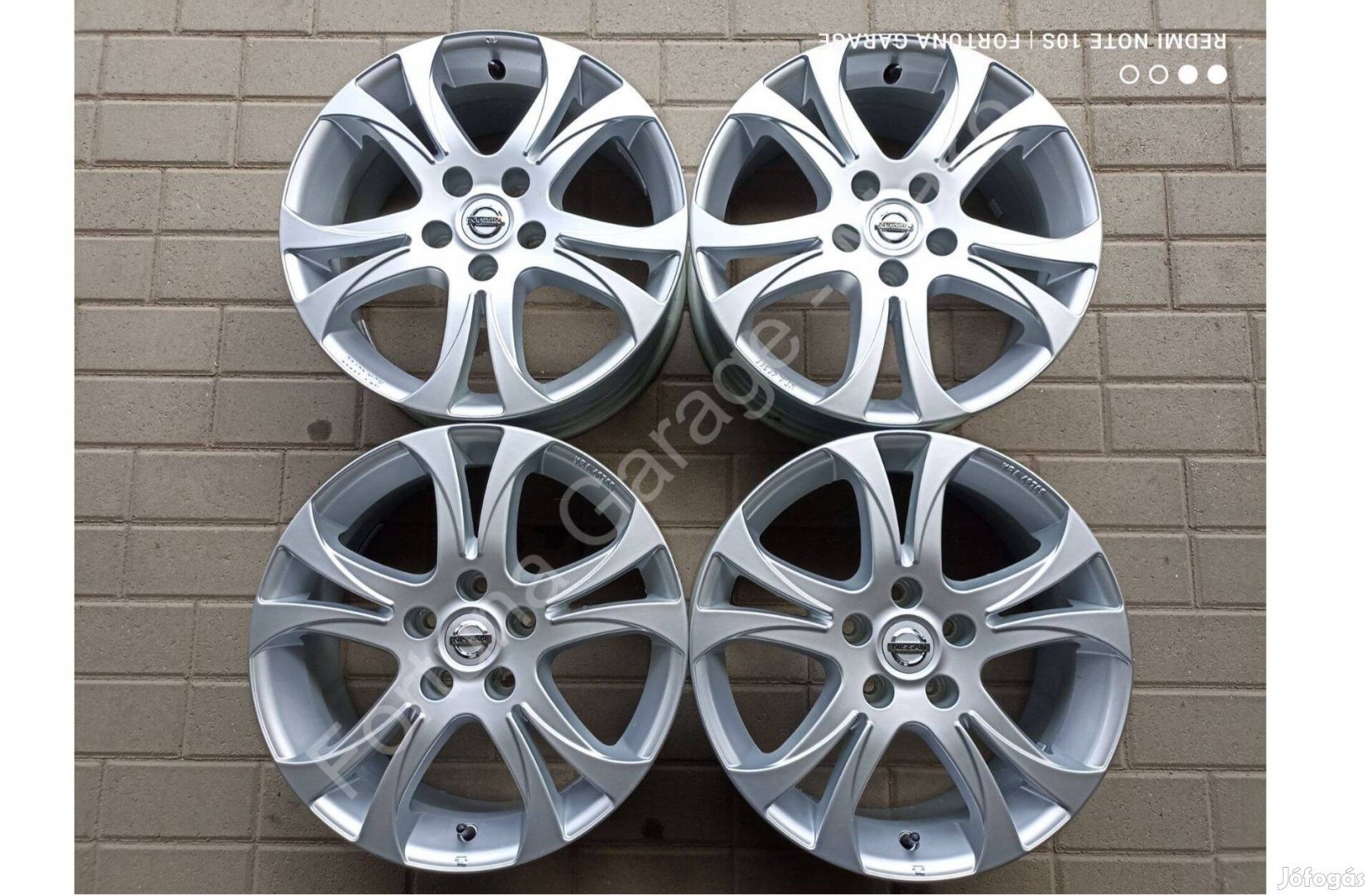 5x114,3 17" Nissan használt alufelni garnitúra +Tpms
