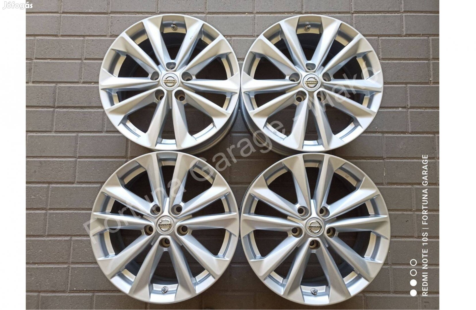 5x114,3 17" Nissan használt alufelni garnitúra +Tpms (1)