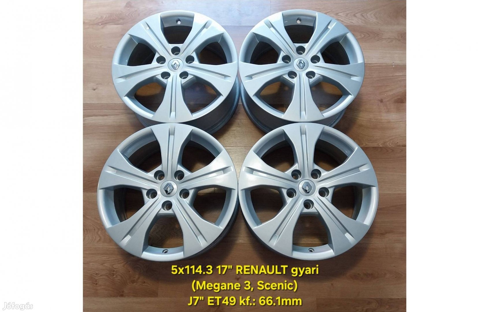 5x114.3 17" Renault Megane gyári alufelni garnitúra /Scenic, Fluence/