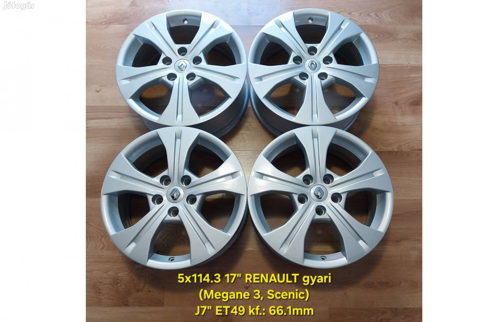 5x114.3 17" Renault gyári alufelni garnitúra /Megane, Scenic, Fluence/