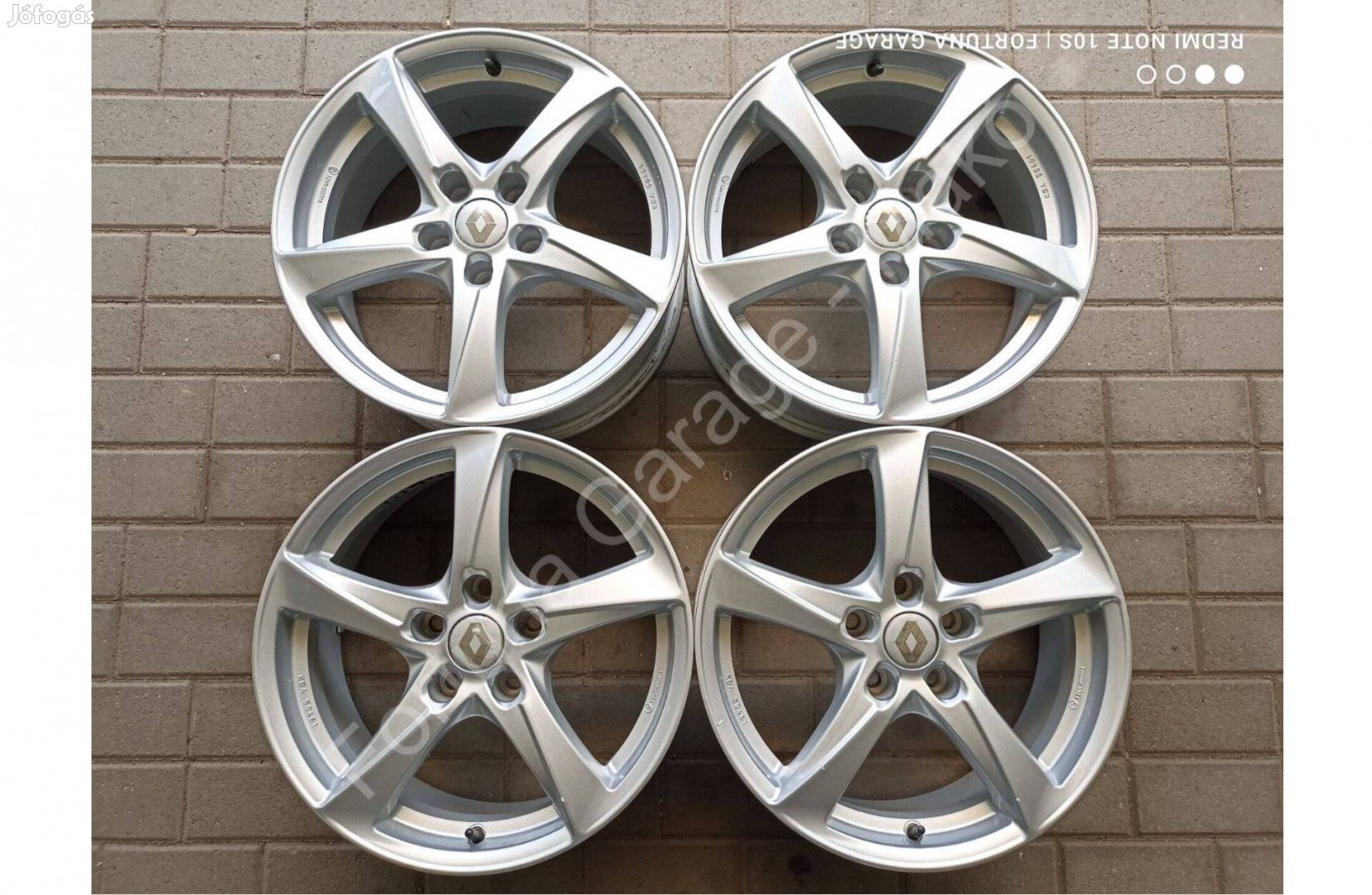5x114,3 17" Renault újszerű alufelni garnitúra (5)