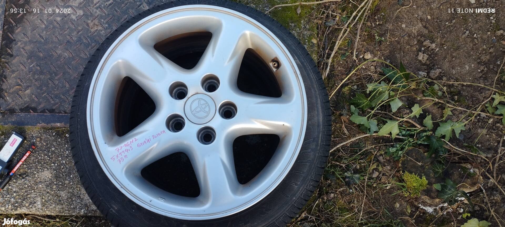 5x114.3 as R17 es eredeti toyota alufelni.szett 