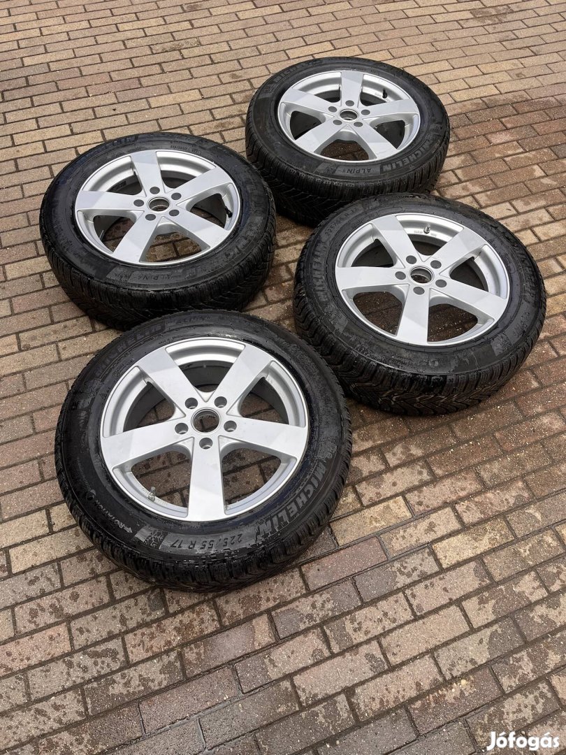 5x115 Opel Chevrolet 225/55/17 Michelin télikkel