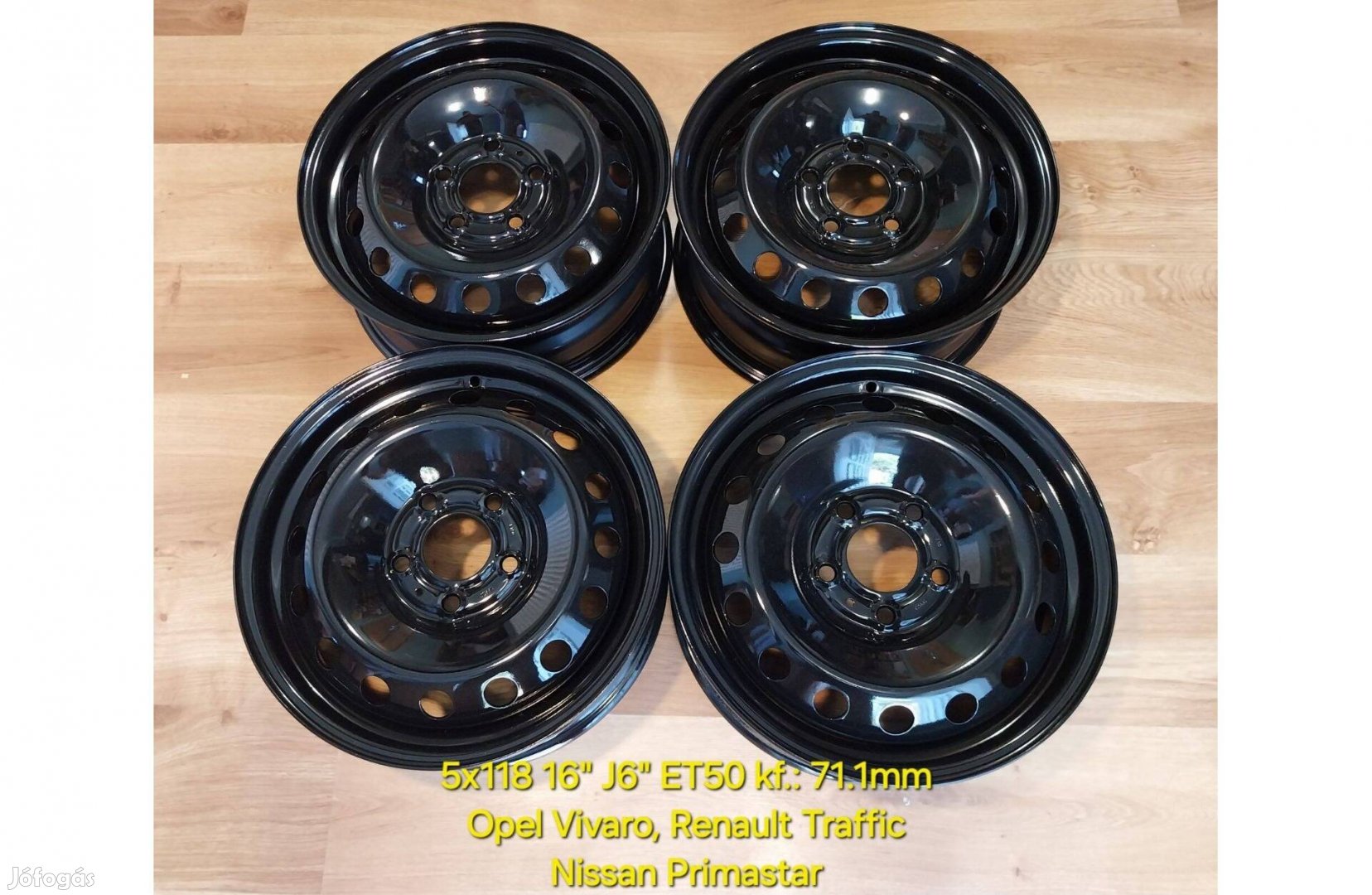 5x118 16" Opel Vivaro gyári lemezfelni garnitúra /Traffic, Primastar/