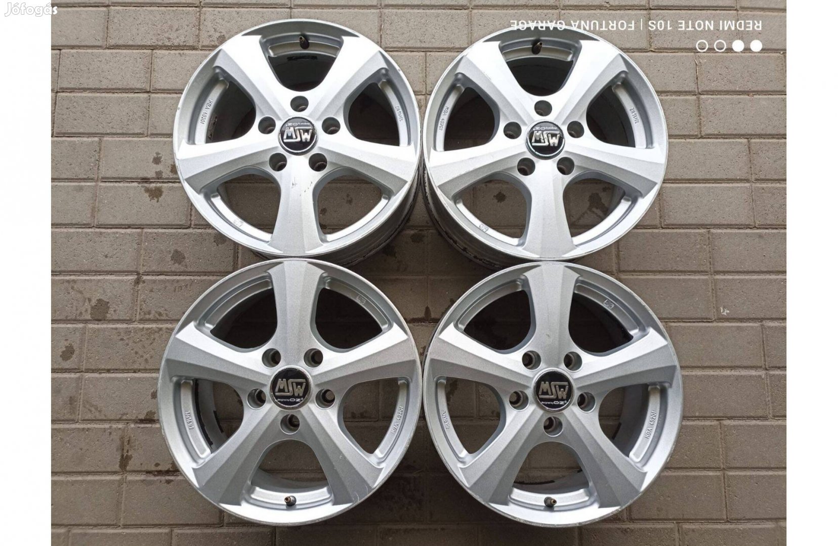 5x120 16 MSW használt alufelni garnitúra