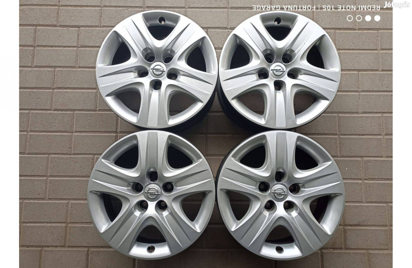 5x120 17" Opel használt lemezfelni garnitúra+dísztárcsa (641)