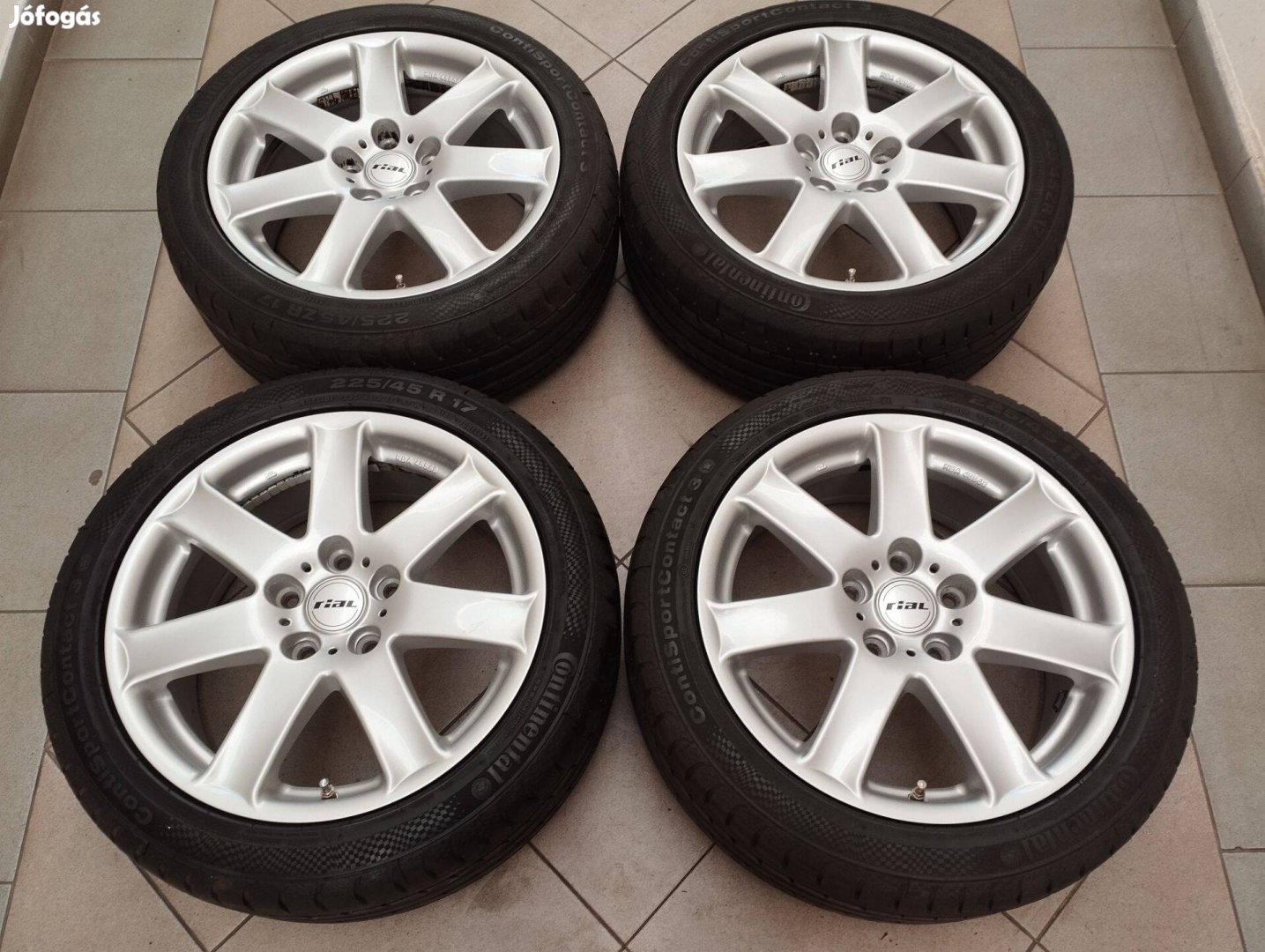 5x120 Rial alufelni 7,5x17 ET44 BMW széria 1 3 5