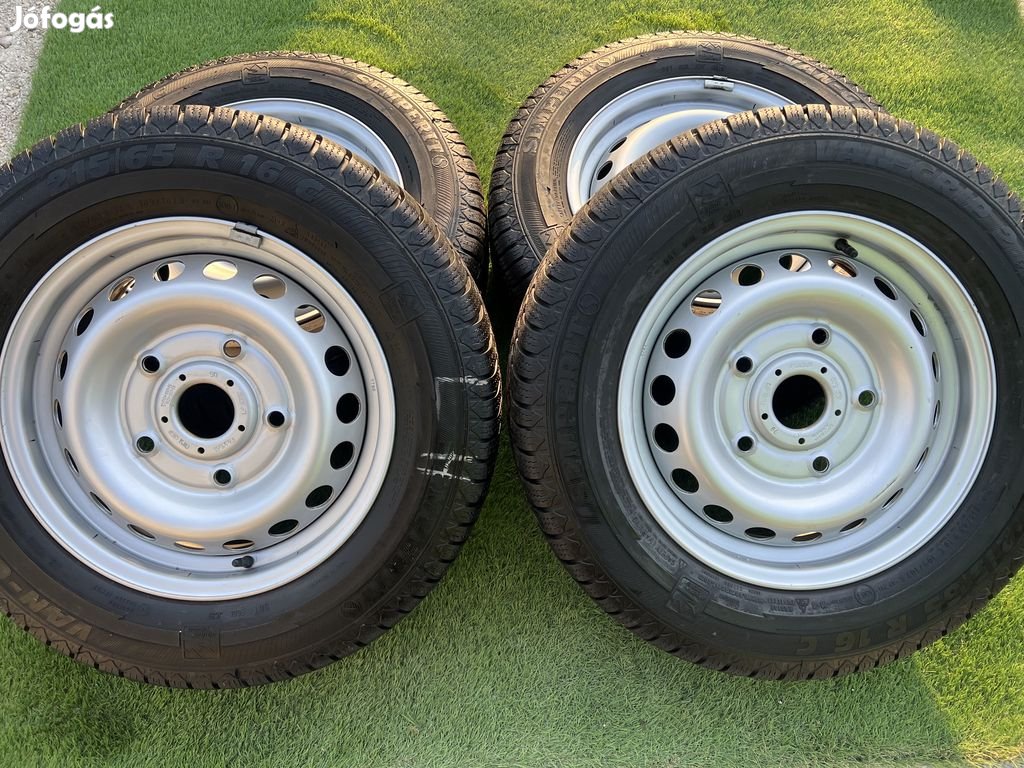 5x160 16" Ford Transit Custom gyári lemezfelni+TPMS újszerű 215/65