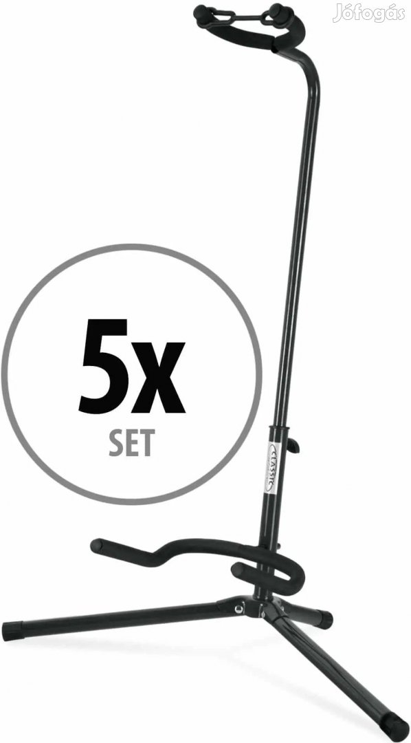 5x Classic Cantabile GS-30 BK Gitár Állvány Fekete