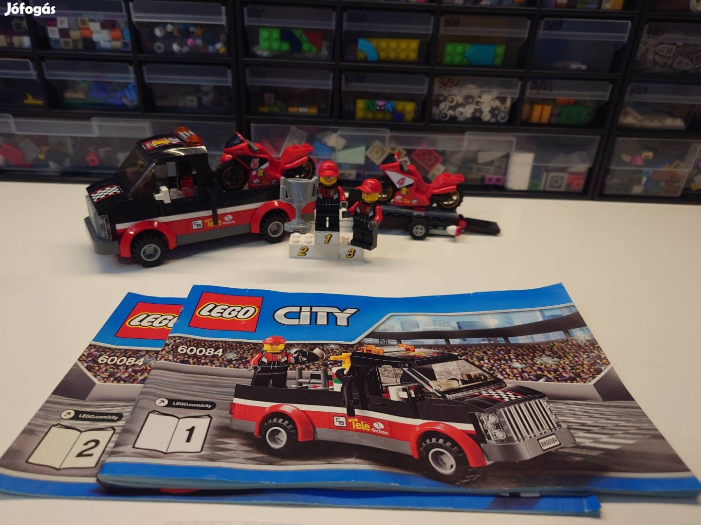 60084 Versenymotor szállító kamion Lego city 