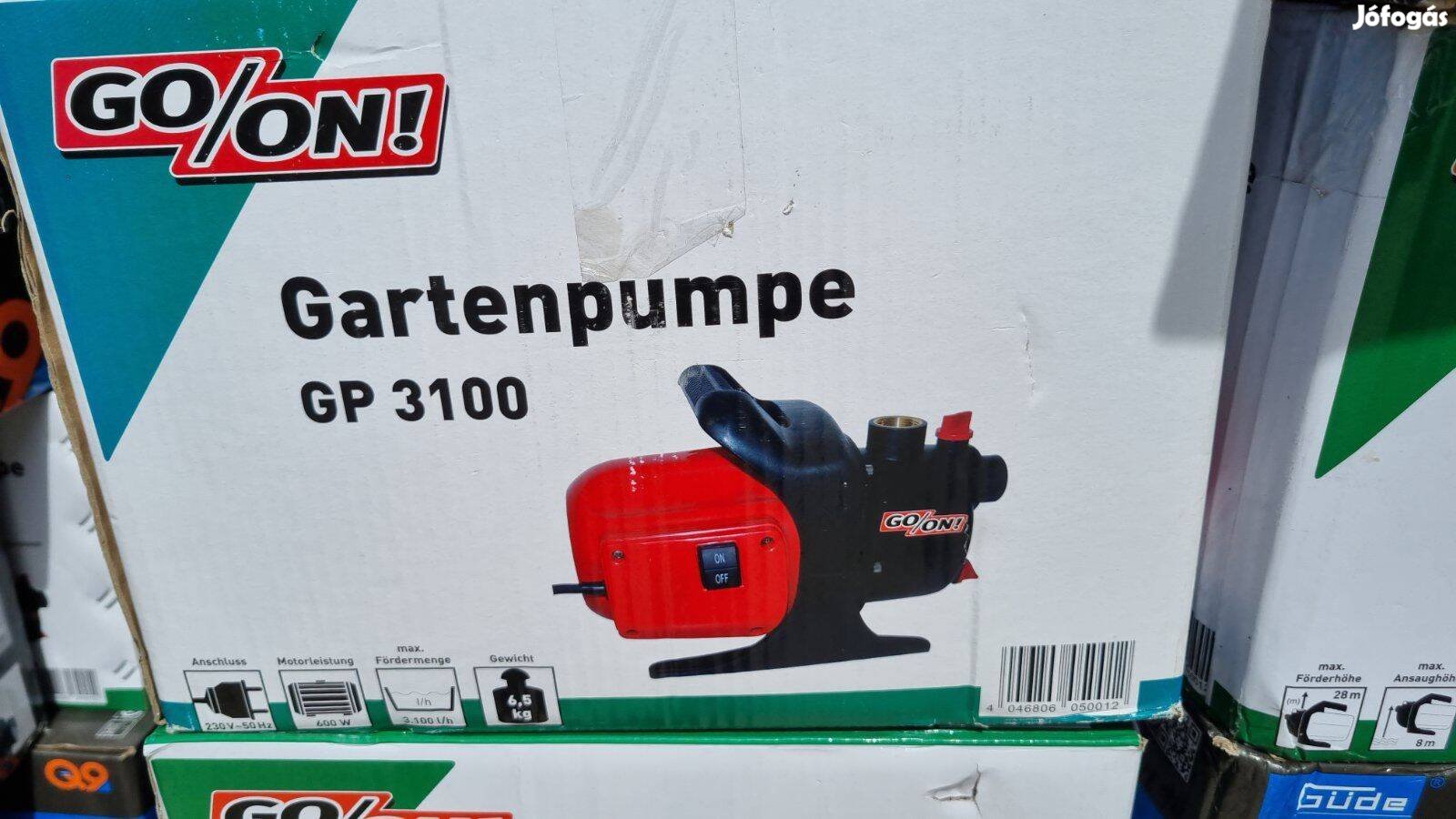 600W teljesítményű motorral, 3100Liter/óra vízhozammal kerti szivattyú