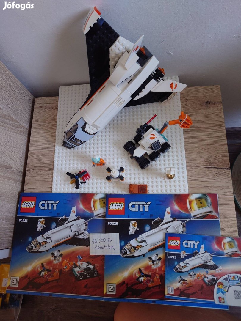 60226 Marskutató űrsikló+Fehér alaplap!! Lego city 