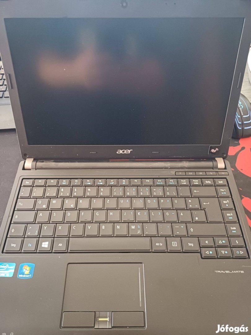 602.Acer laptop biosig tesztelt,kijelző ok! Alsó rendszerfedél hiányzi