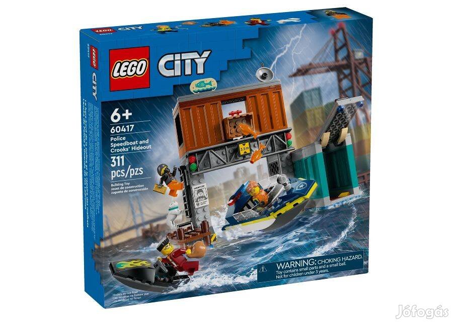 60417 LEGO City Rendőrmotorcsónak és tolvajok búvóhelye