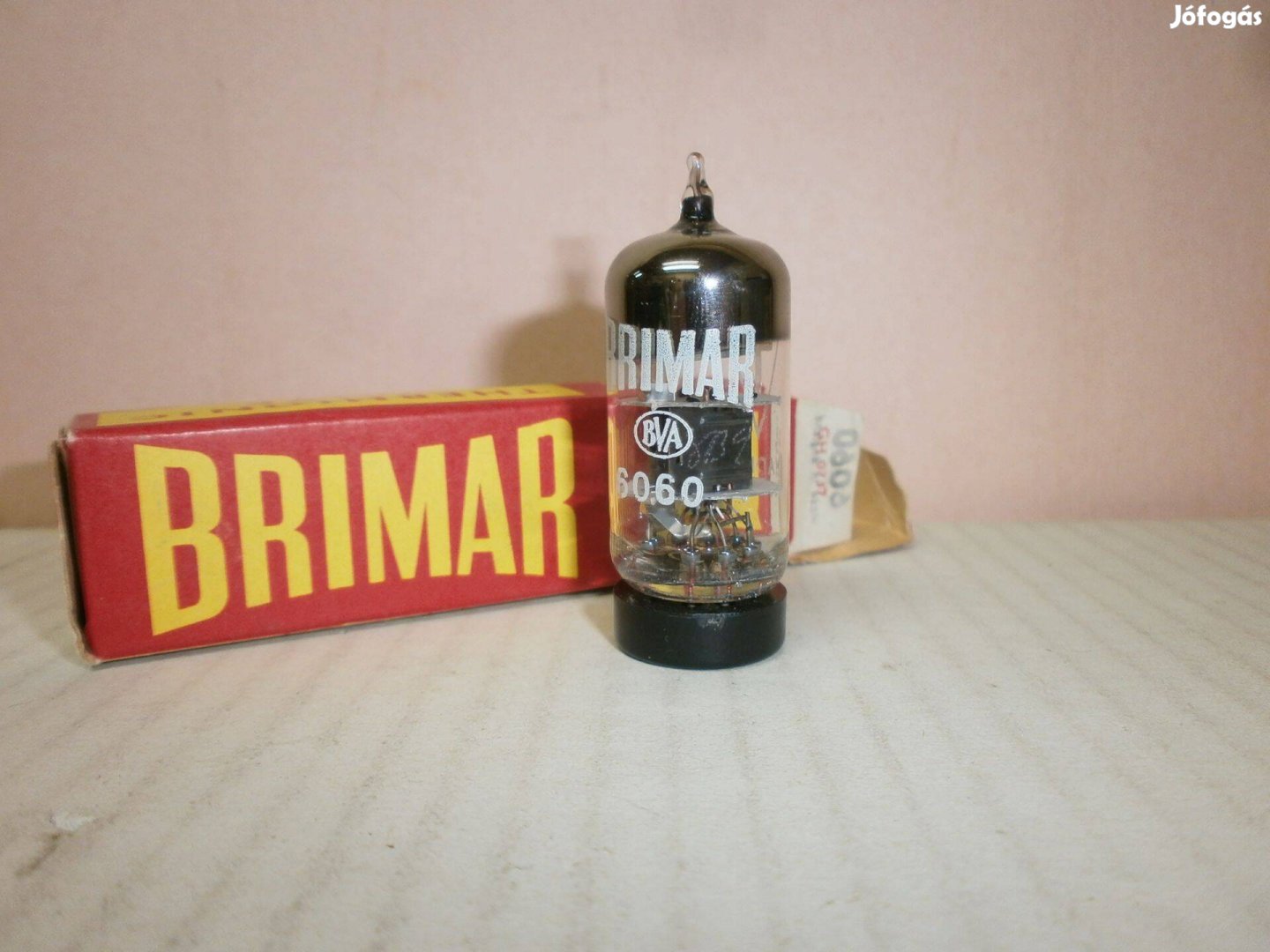 6060 ( CV4024, ECC81) Brimar UK -black plate - NOS