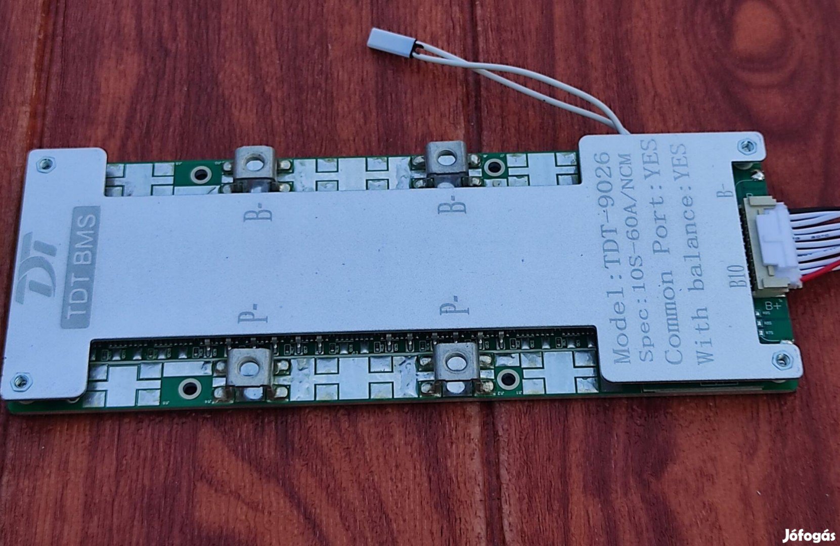 60A 10S 37V BMS áramkör hőmérsékletmérővel Li-ion akkumulátor pakkhoz