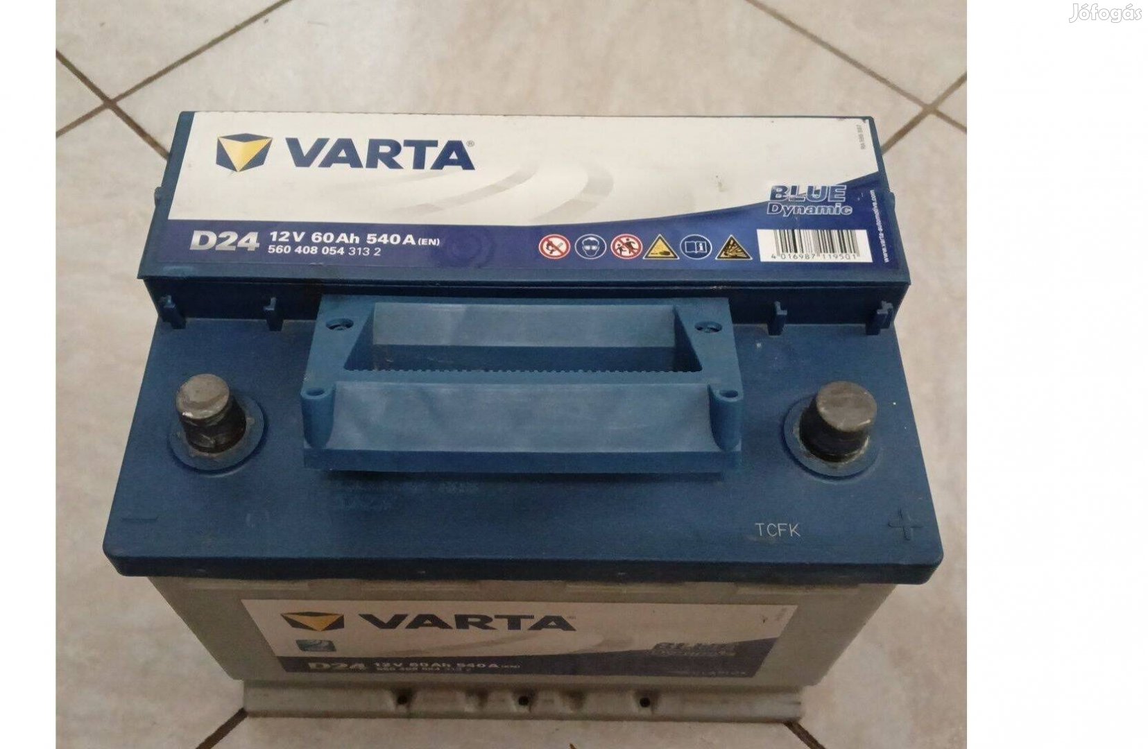 60Ah újszerű Varta 520A akku, Tesztelhető akkumulátor