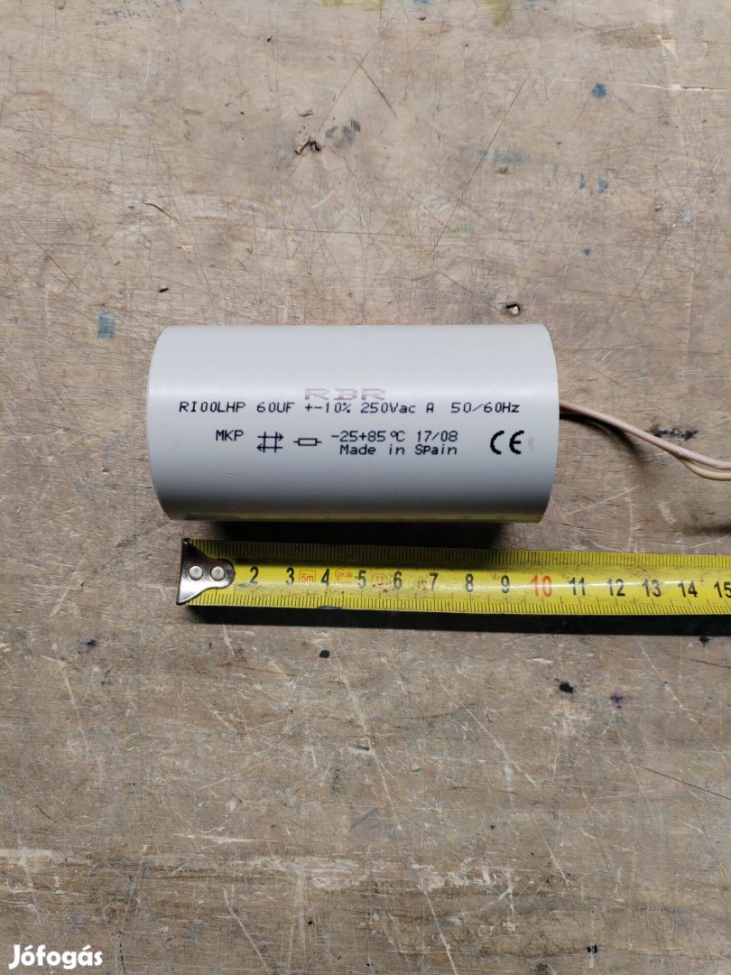 60 F, 250 VAC üzemi kondenzátor fóliakondenzátor