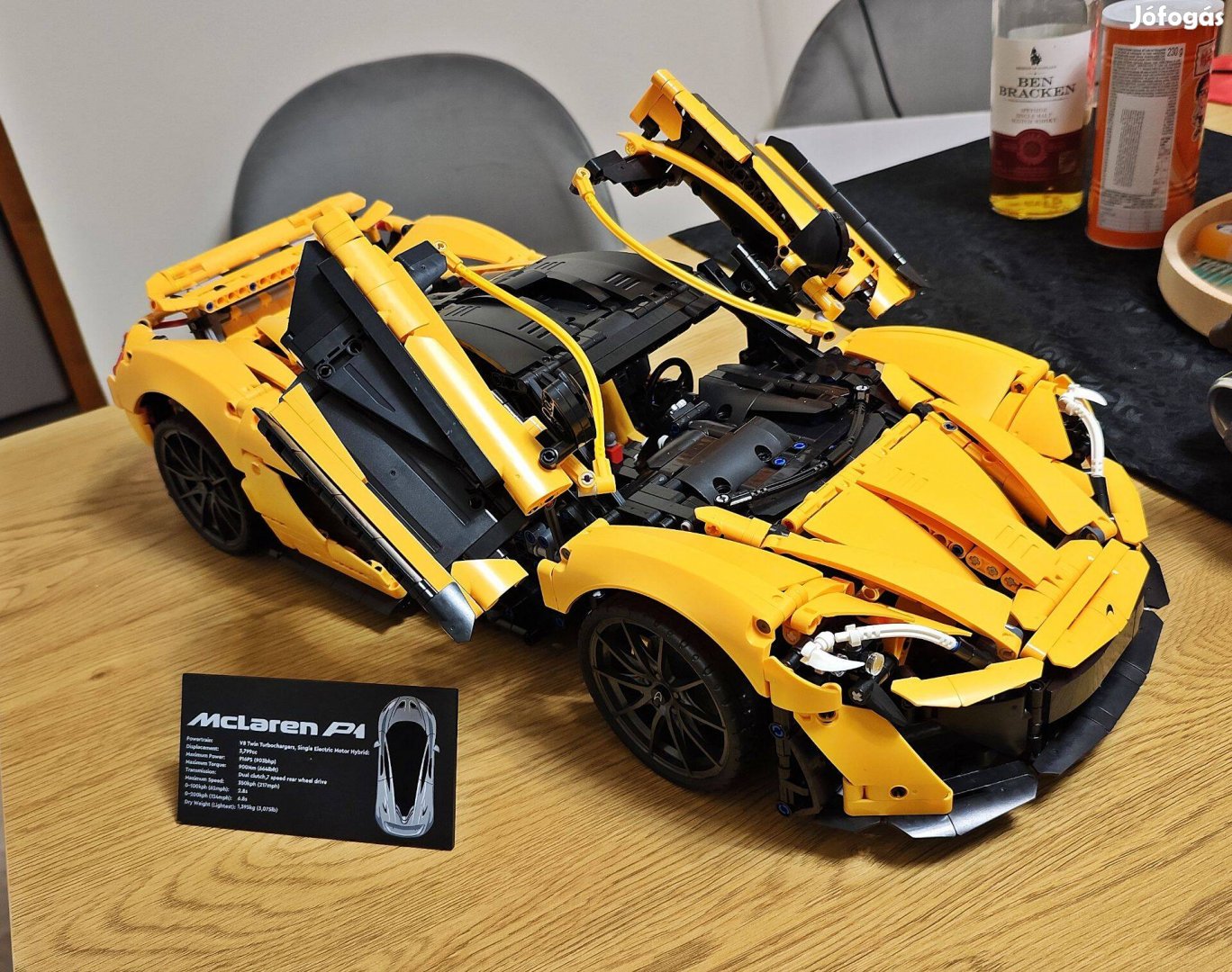60 cm-es Mclaren P1 Technic 42172 kompatibilis építőkészlet,