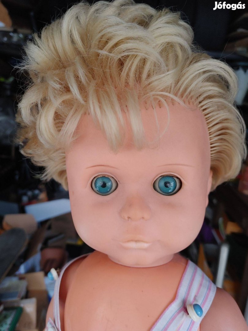 60 cm pislogós baba régiség