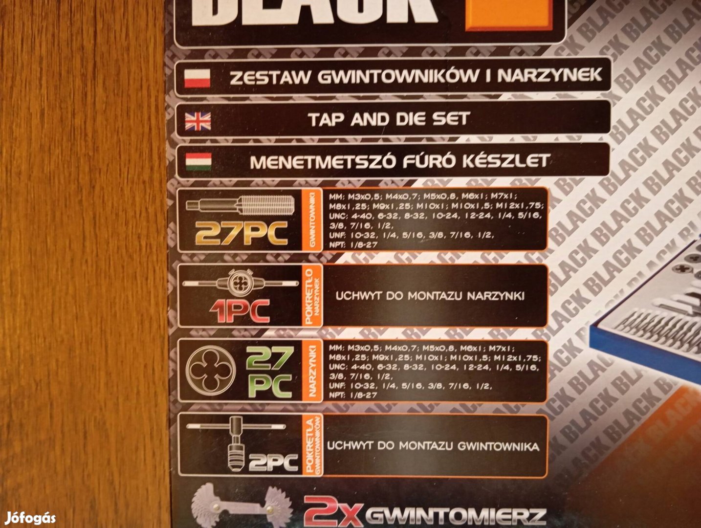 60 db os menet metsző és fúró készlet 