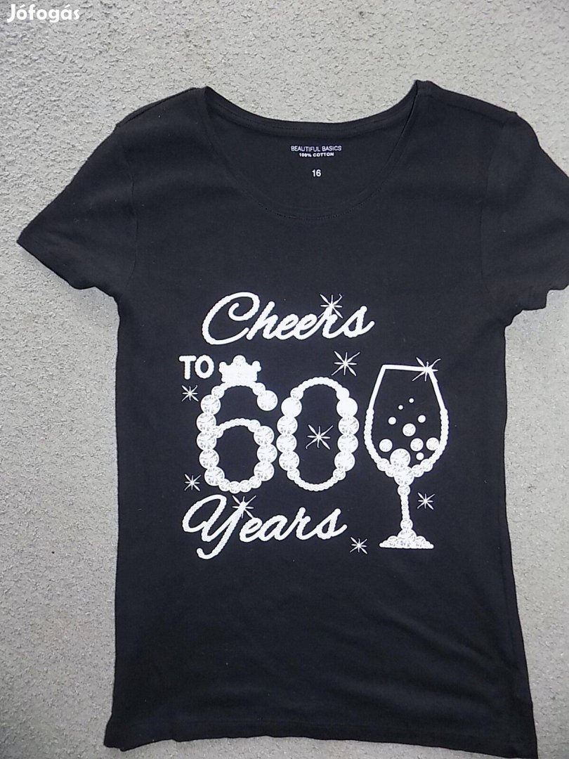 60 éves szülinapi party póló, 44-es méret