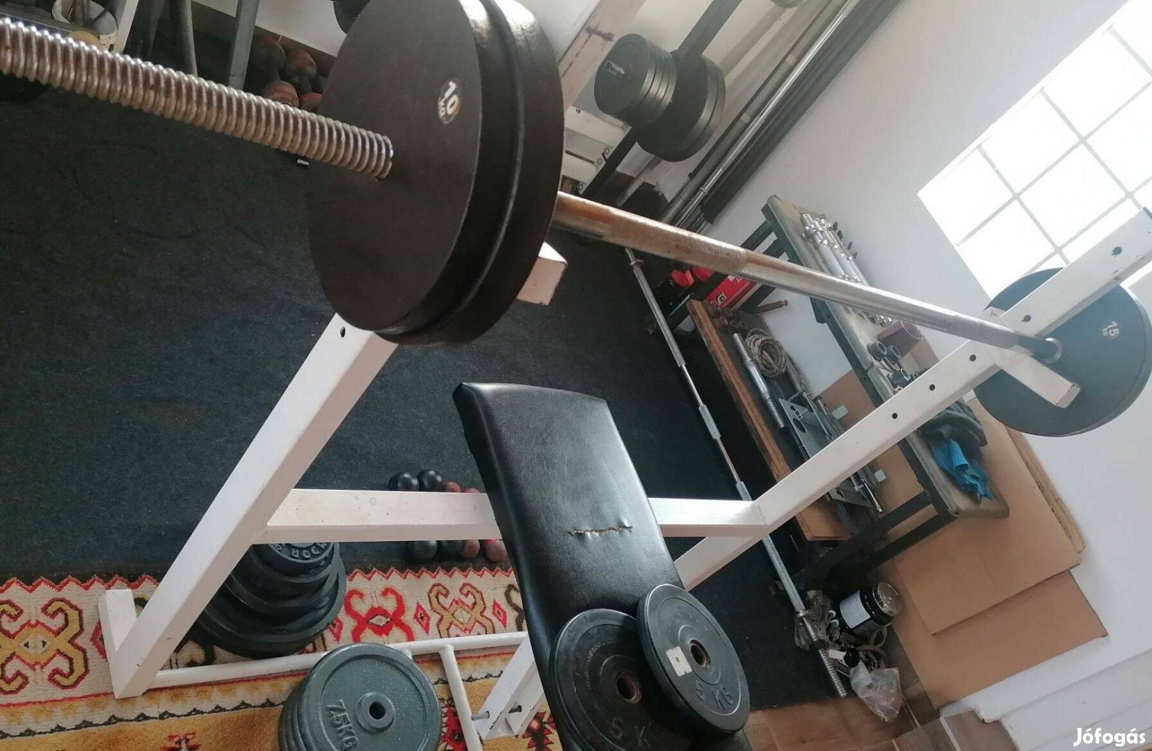 60 kg kétkezes súlyzó, 31mm fém súly