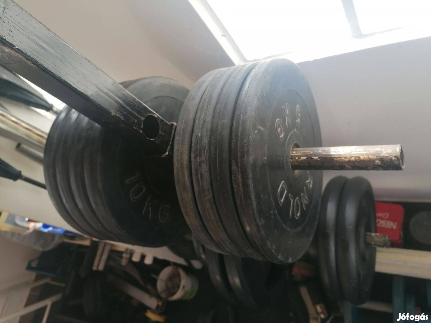 60kg gumírozott súlyzó tárcsa, 31mm gyári súly