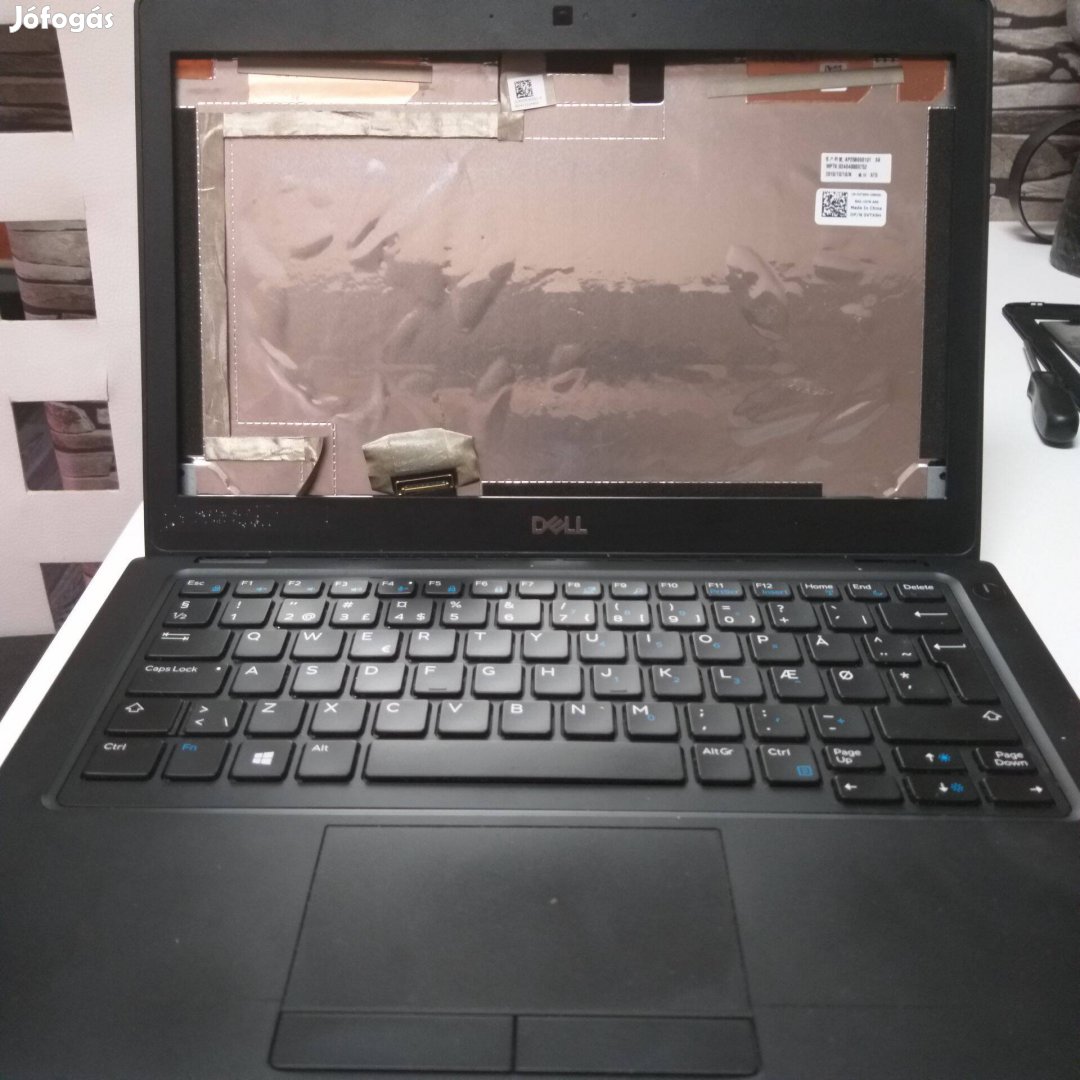 618.Dell E5290 nem indul!.Hiányos laptop alkatrésznek! Töltő,ssd,hdd,m