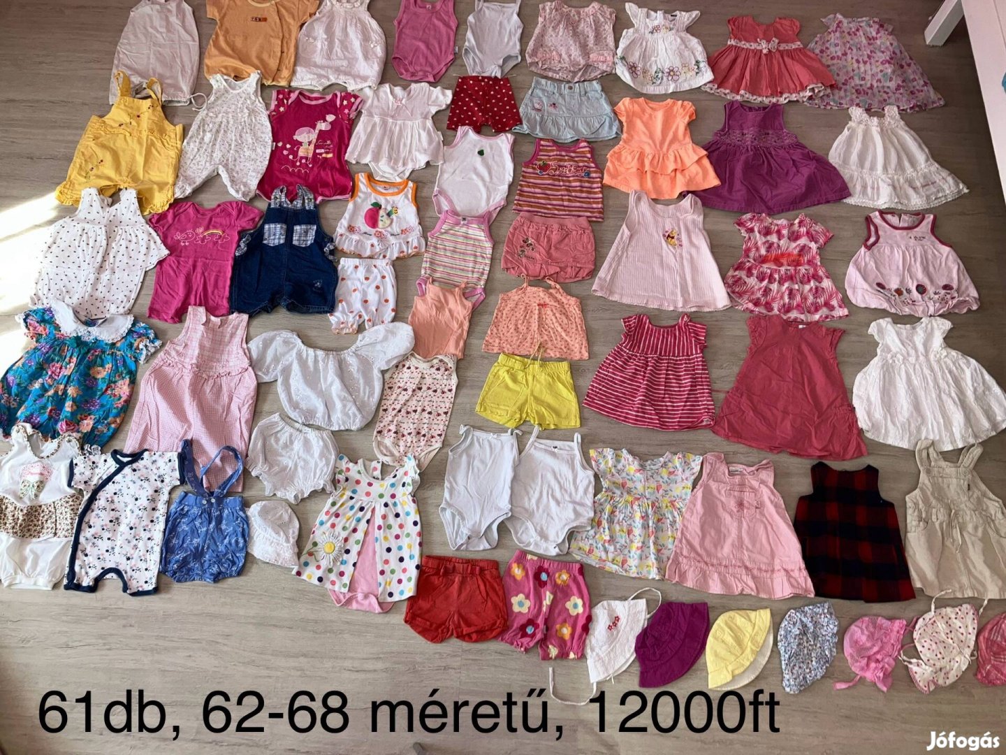 61db, 62-68 méretű, nyári, kislány ruhacsomag 