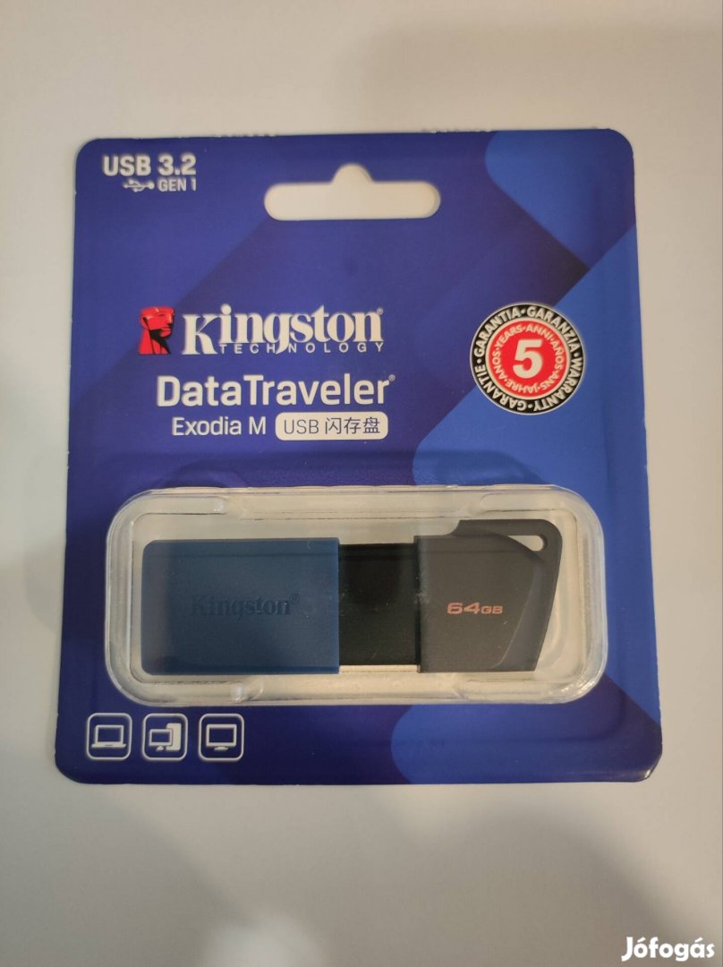 64GB Kingston pendrive Data Travel Exodia 3.2 USB új 