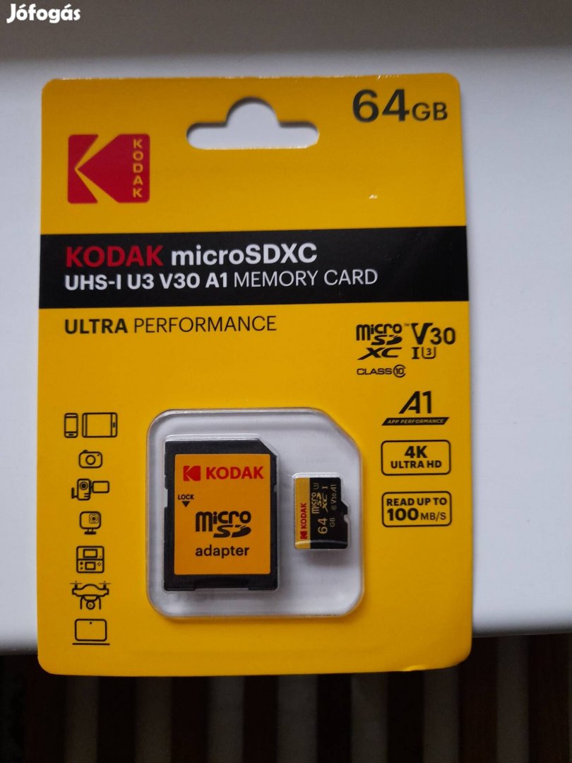 64GB-os Microsd kártya+adapter!