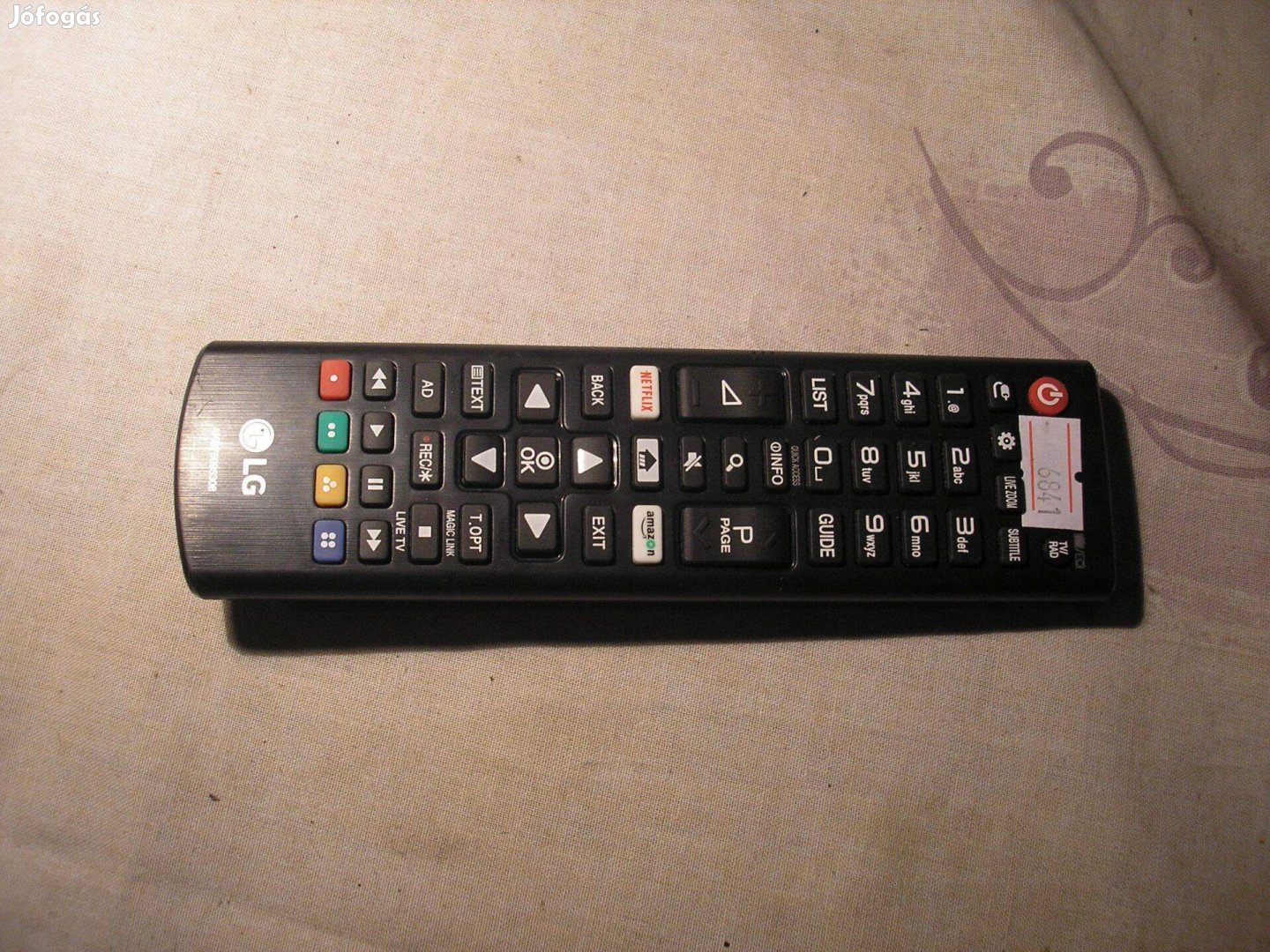 6841 LG AKB75095308 eredeti távirányító SMART Netflix Amazon