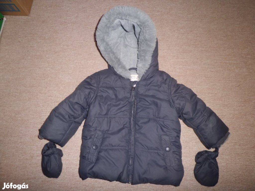 68-74-es George polárral bélelt kesztyűs fiú téli kabát