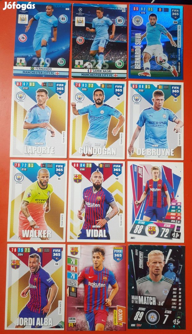 69db vegyes Topps és Panini focis kártya