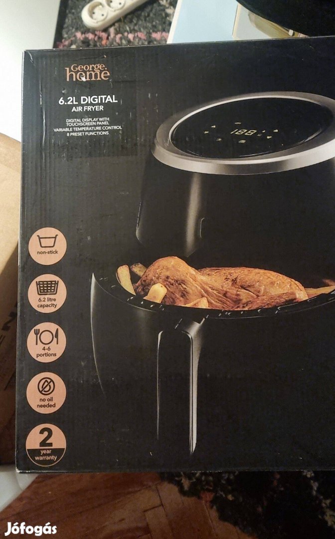 6,2 l es foró levegős sütő