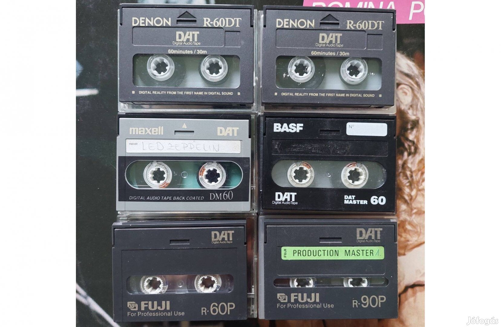 6-DB DAT MAGNÓ Kazetta Denon BASF Fuji Maxell Digital Audio Tape