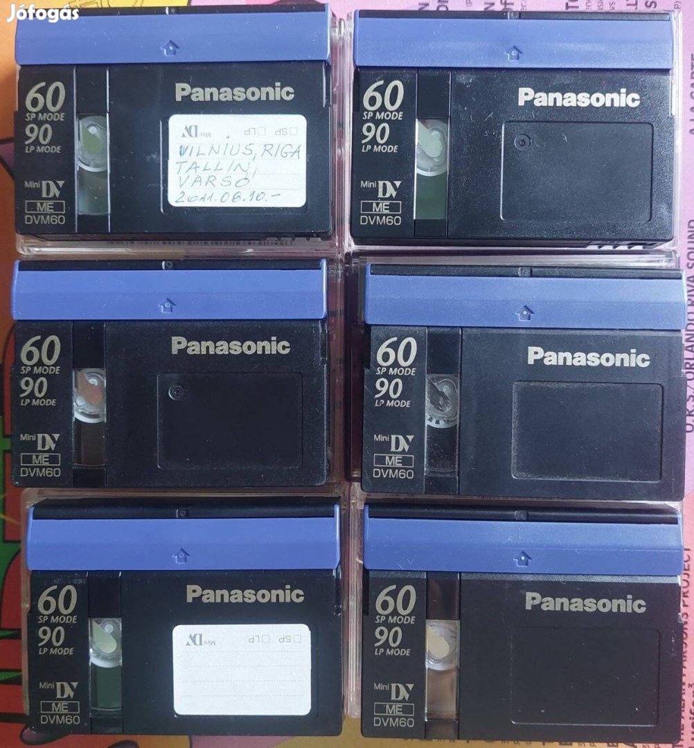 6-DB Panasonic Mini DV ME DVM60 Videokamera Kazetta Videó Kazetta